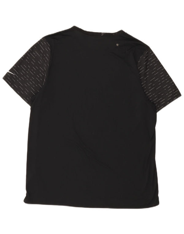 T-shirt da uomo Nike Dri Fit Top XL poliestere gessato nero