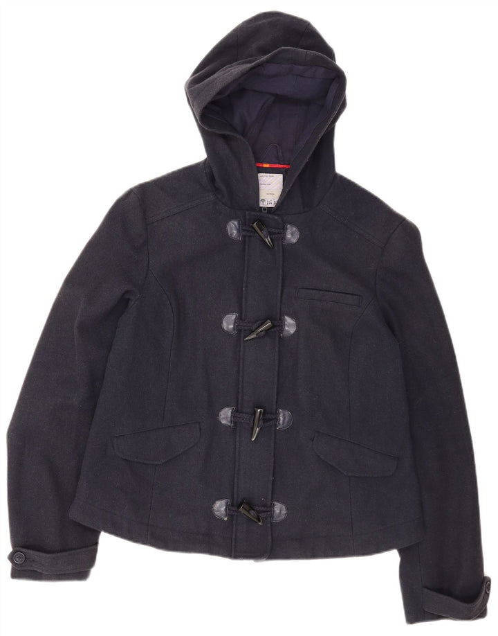Montgomery con cappuccio da donna Fat Face UK 16 Large in lana blu navy