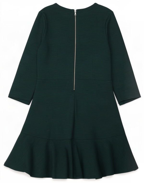 Gap Abito da donna a trapezio con maniche a 3/4 UK 10 Small Rayon verde