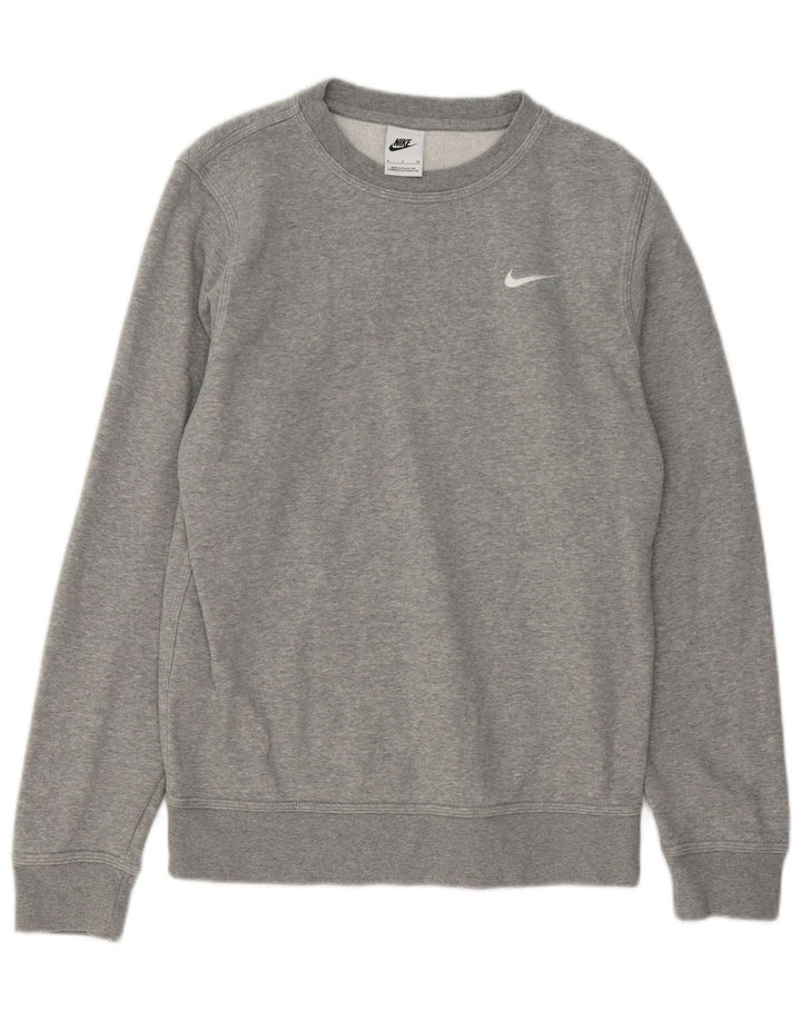 Felpa da uomo Nike Maglione piccolo grigio cotone screziato