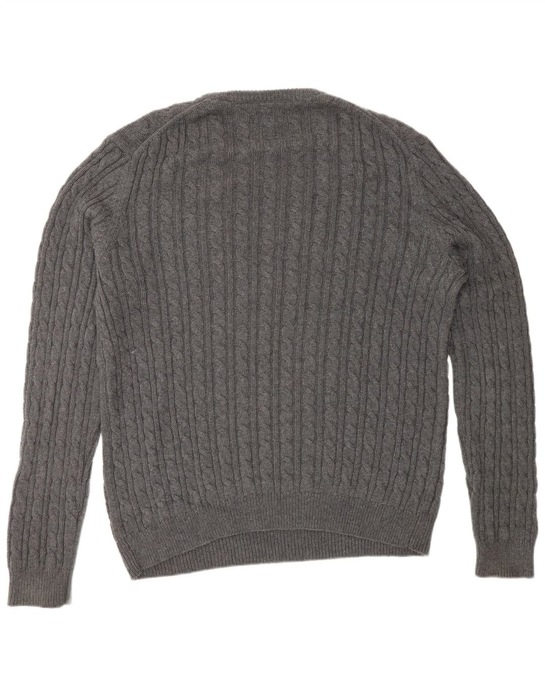 Farah Uomo Vintage Girocollo Maglione Maglione Grande Cotone Grigio