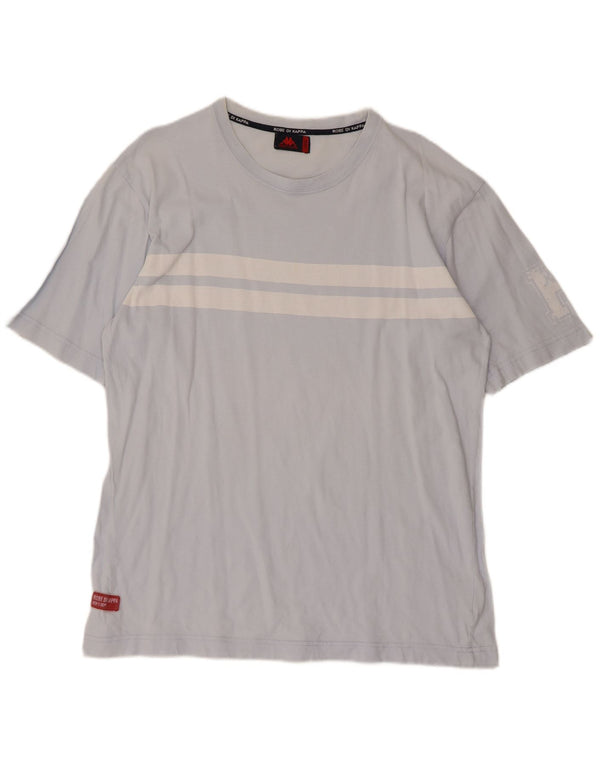 T-shirt uomo Kappa Top Large in cotone a righe blu