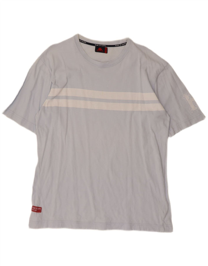 T-shirt uomo Kappa Top Large in cotone a righe blu