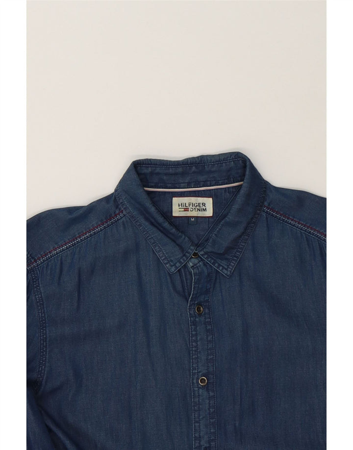 TOMMY HILFIGER Mens Shirt Medium Blue Cotton Vintage Tommy Hilfiger and Second-Hand Tommy Hilfiger from Messina Hembry 