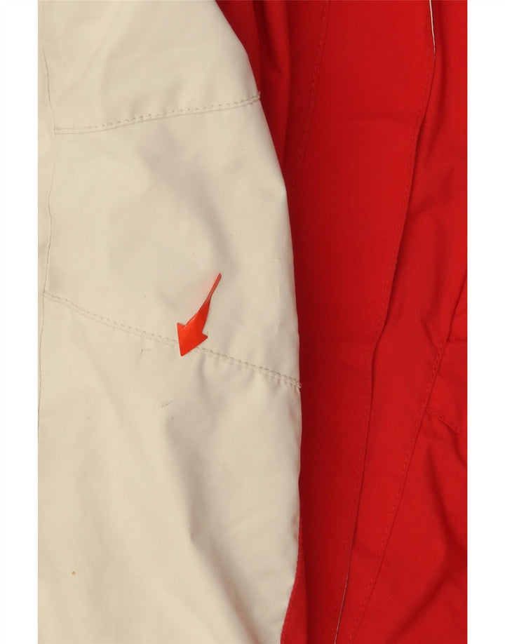 COLUMBIA Boys Hooded Windbreaker Jacket 15-16 Years Red Colourblock Vintage Columbia and Second-Hand Columbia from Messina Hembry 