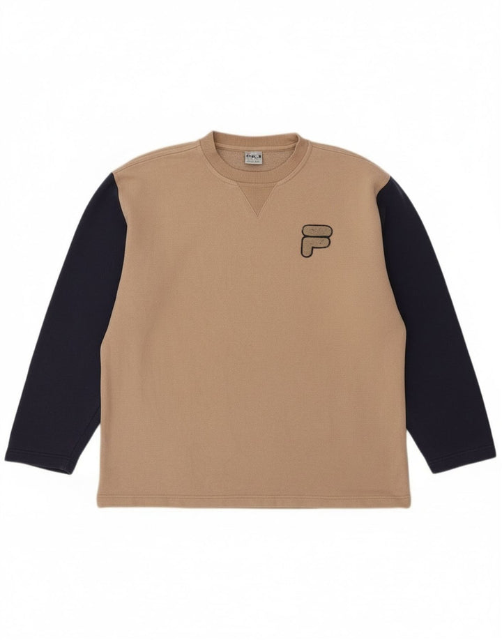 Felpa grafica da ragazzo Fila, maglione 13-14 anni, grande, color beige