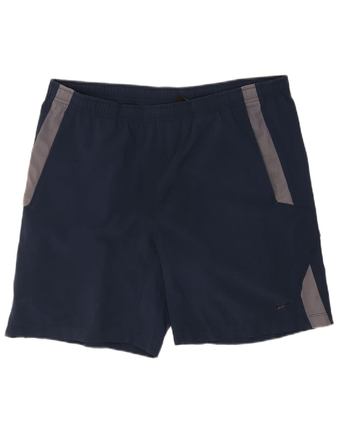 Pantaloncini sportivi Nike da uomo piccoli in poliestere color block blu navy