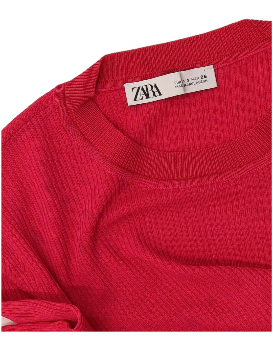 Top Zara da donna a maniche lunghe UK 10 piccolo rosa