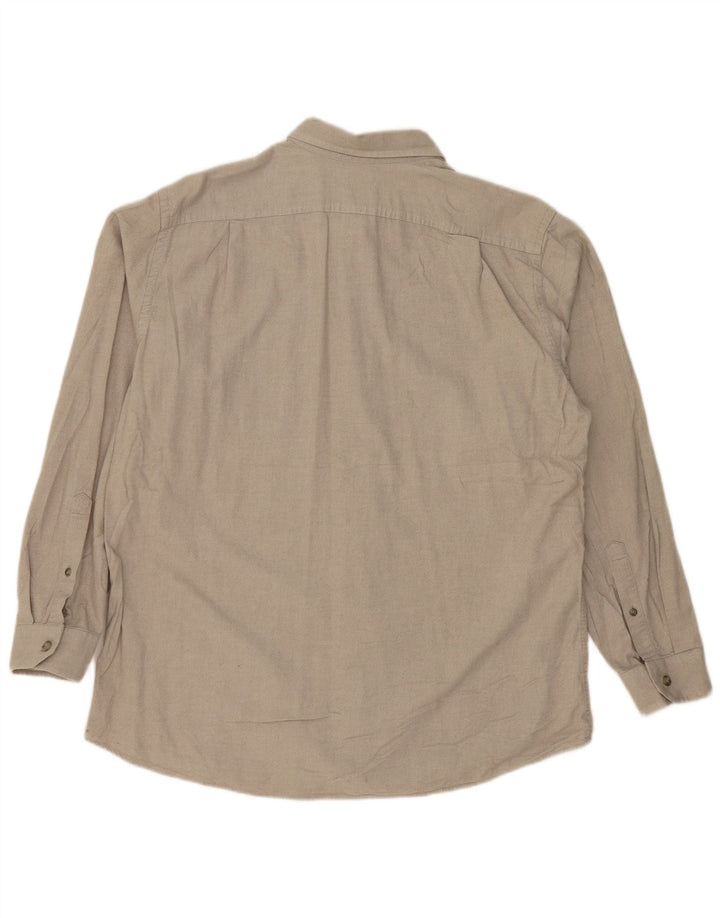 EDDIE BAUER Camicia da uomo dalla vestibilità comoda, grande, in cotone beige