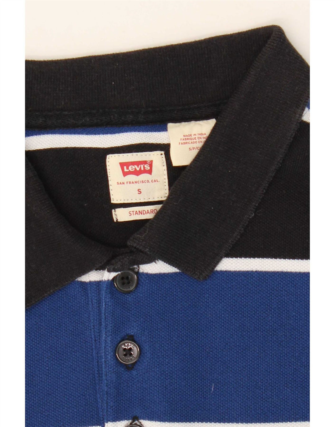 Polo Levi's da uomo con vestibilità standard, piccola a righe blu