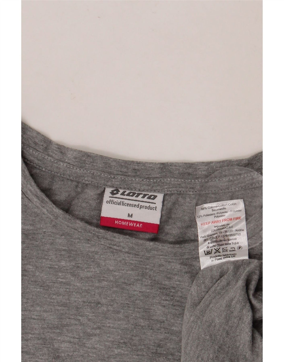 T-shirt da donna LOTTO Top UK 14 cotone grigio medio