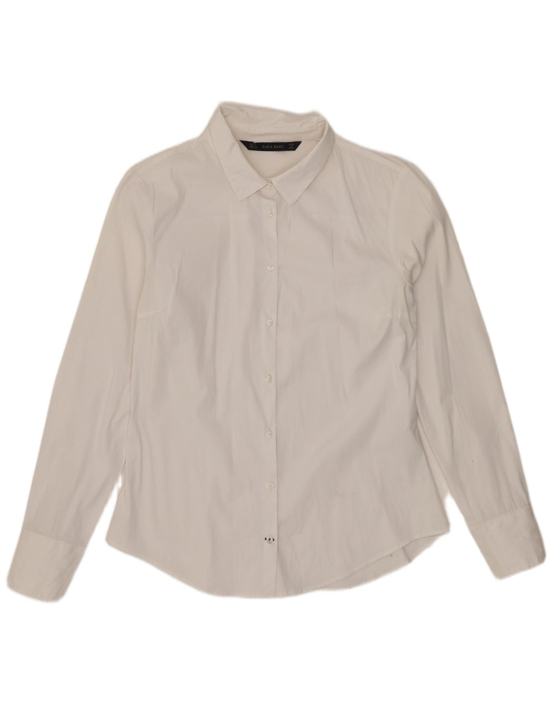 Camicia Zara da donna UK 14 grande cotone bianco