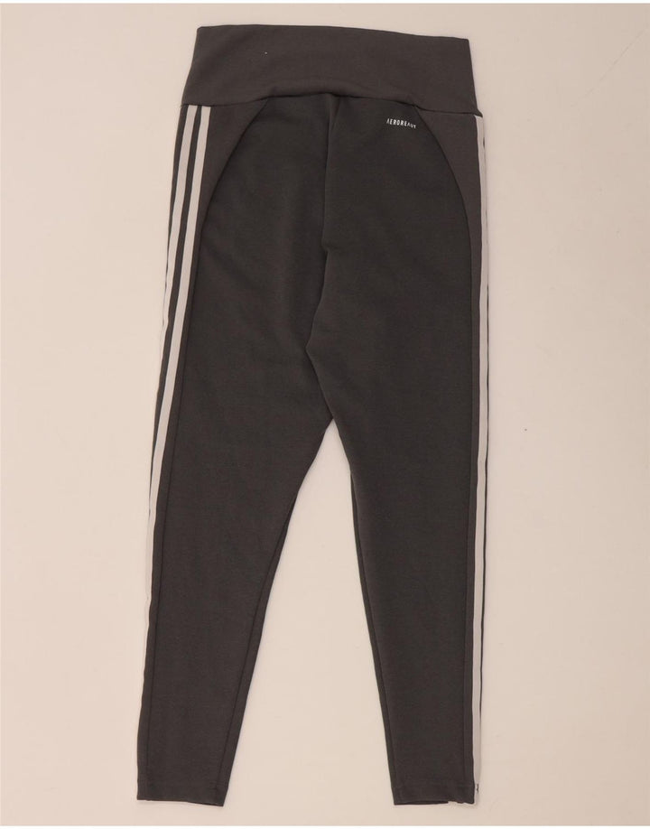 Leggings Adidas Aeroready Crop da donna UK 12/14 Poliestere grigio medio