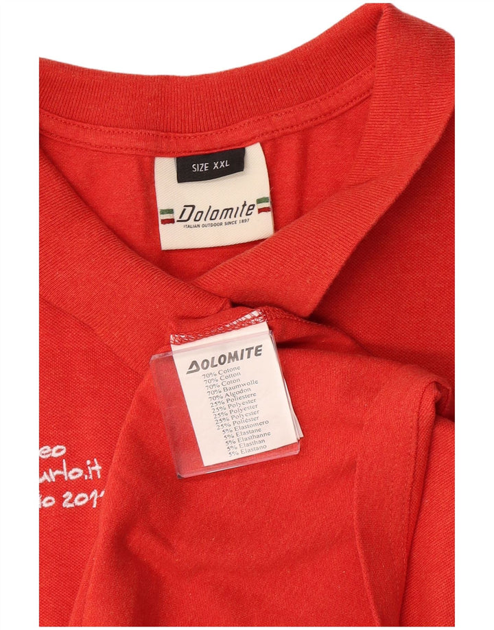 Polo senza maniche da donna Dolomite 2XL in cotone rosso
