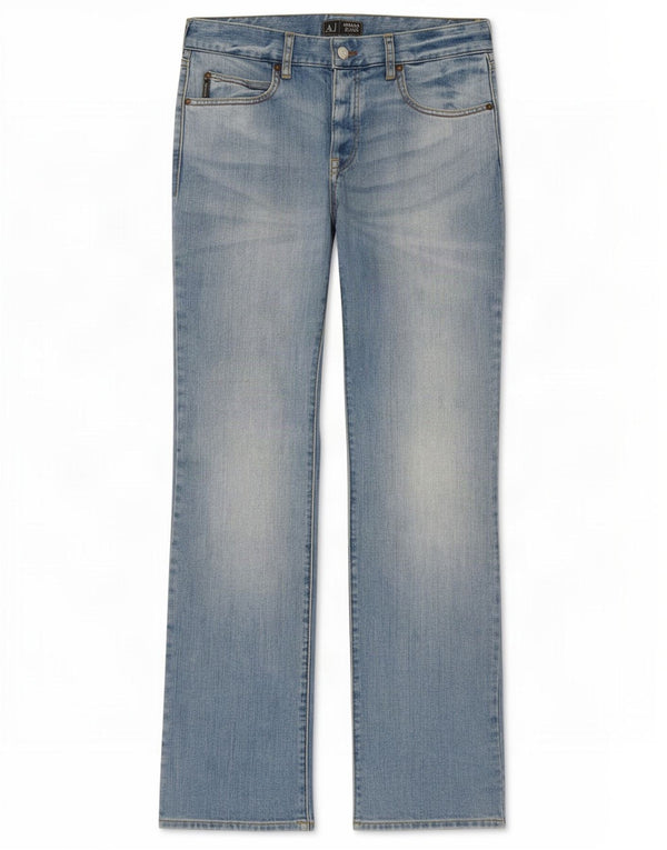 Armani Jeans Uomo St. Michael Straight W33 L33 Blu Cotone