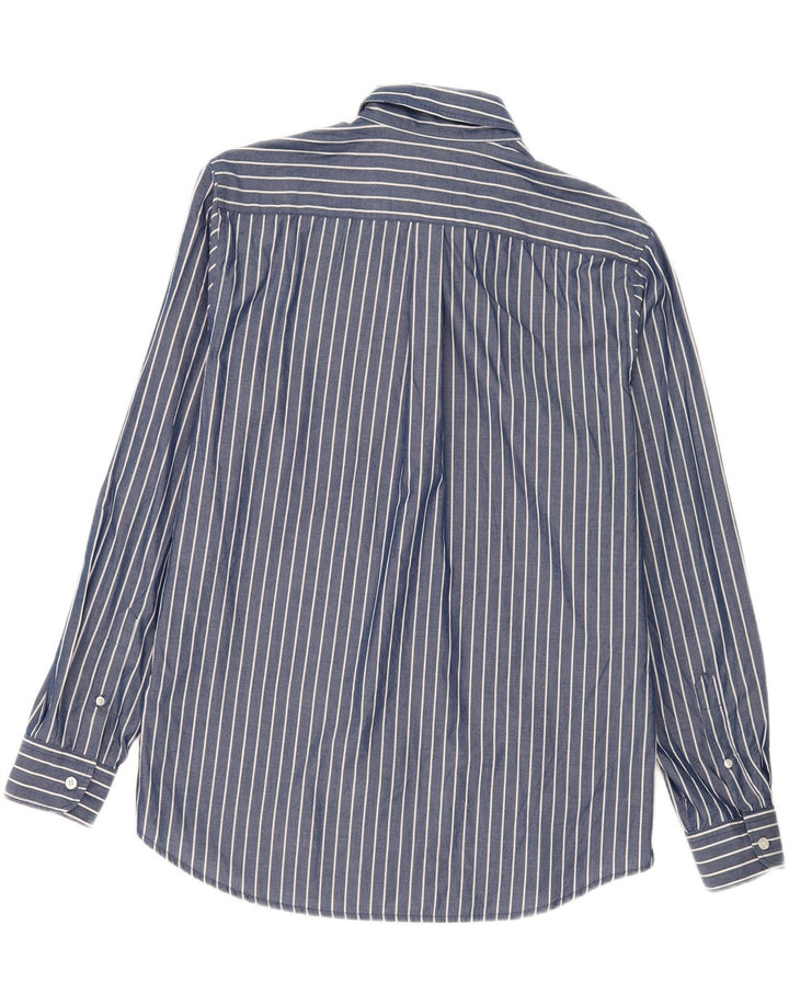 DOCKERS Mens Shirt Large Navy Blue Striped Cotton Vintage Dockers and Second-Hand Dockers from Messina Hembry 