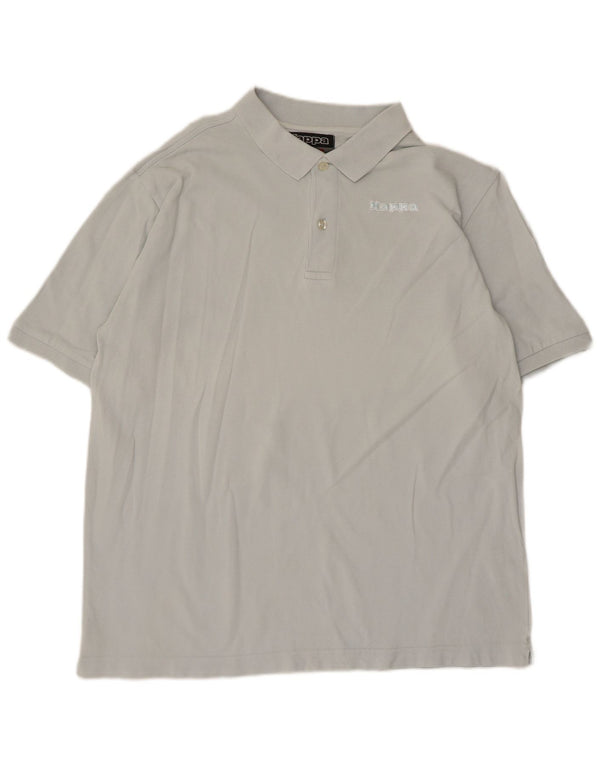 Polo Kappa Uomo Large Blu In Cotone