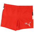 Pantaloncini da bagno grafici da uomo Puma in poliestere color block rosso medio