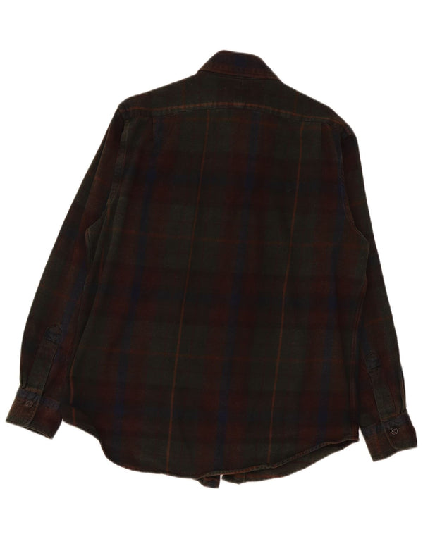 Polo Ralph Lauren Camicia da uomo in flanella di cotone a quadri marroni grandi