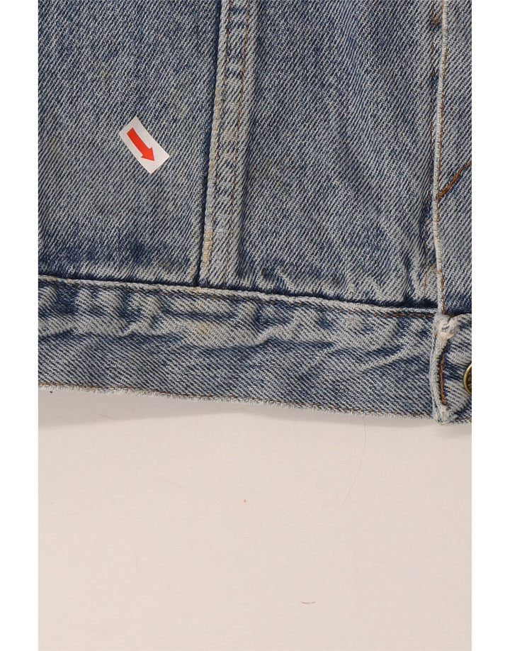 WAMPUM Mens Denim Jacket UK 40 Large Blue Cotton Vintage Wampum and Second-Hand Wampum from Messina Hembry 