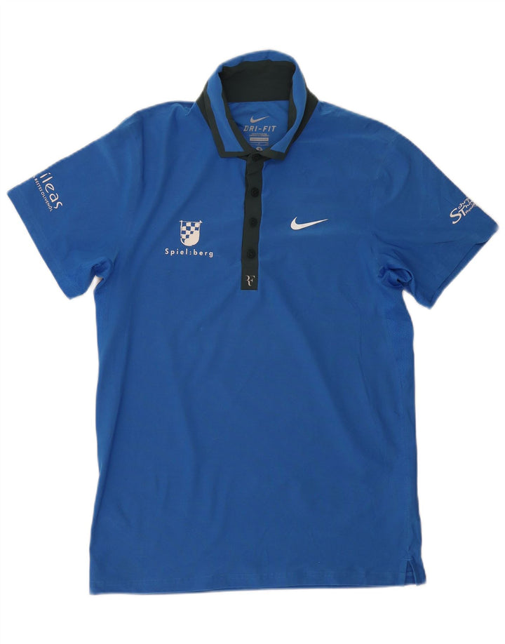 Polo NIKE da uomo Dri Fit piccola blu in poliestere