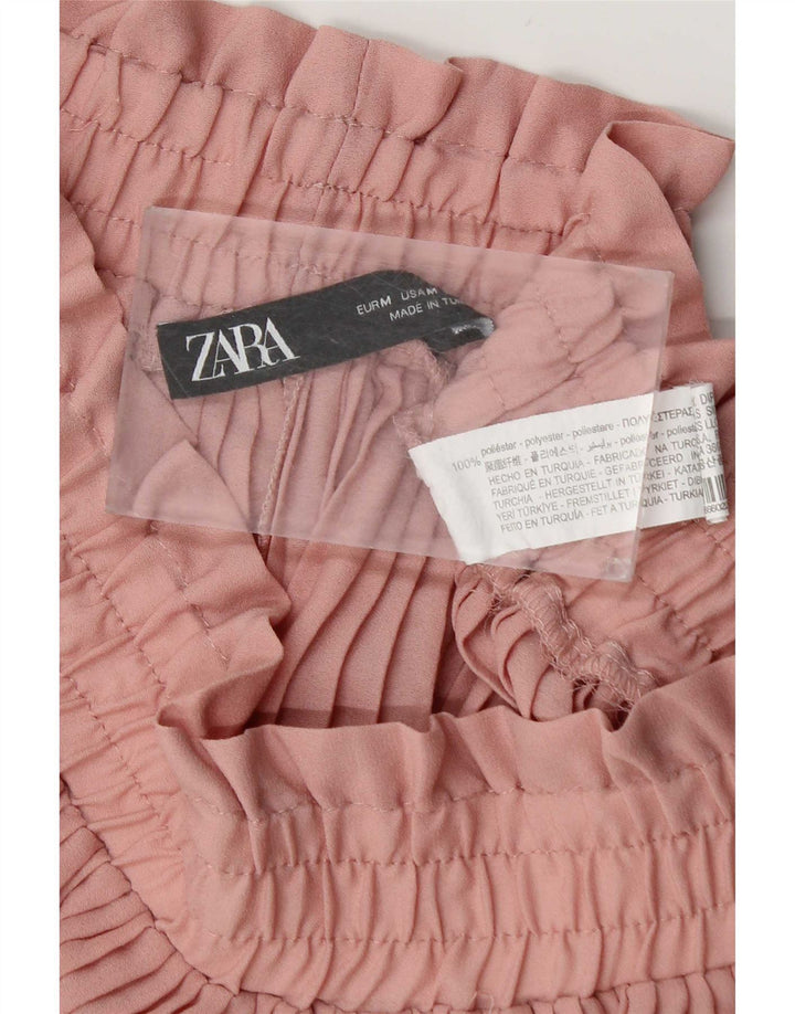 Pantaloncini culotte da donna Zara medi W28 poliestere rosa