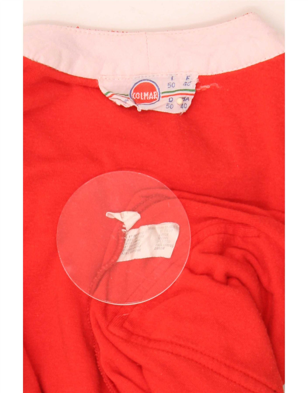 Maglia Colmar Uomo Manica Lunga IT 50 Rosso Medio Colorblock Cotone