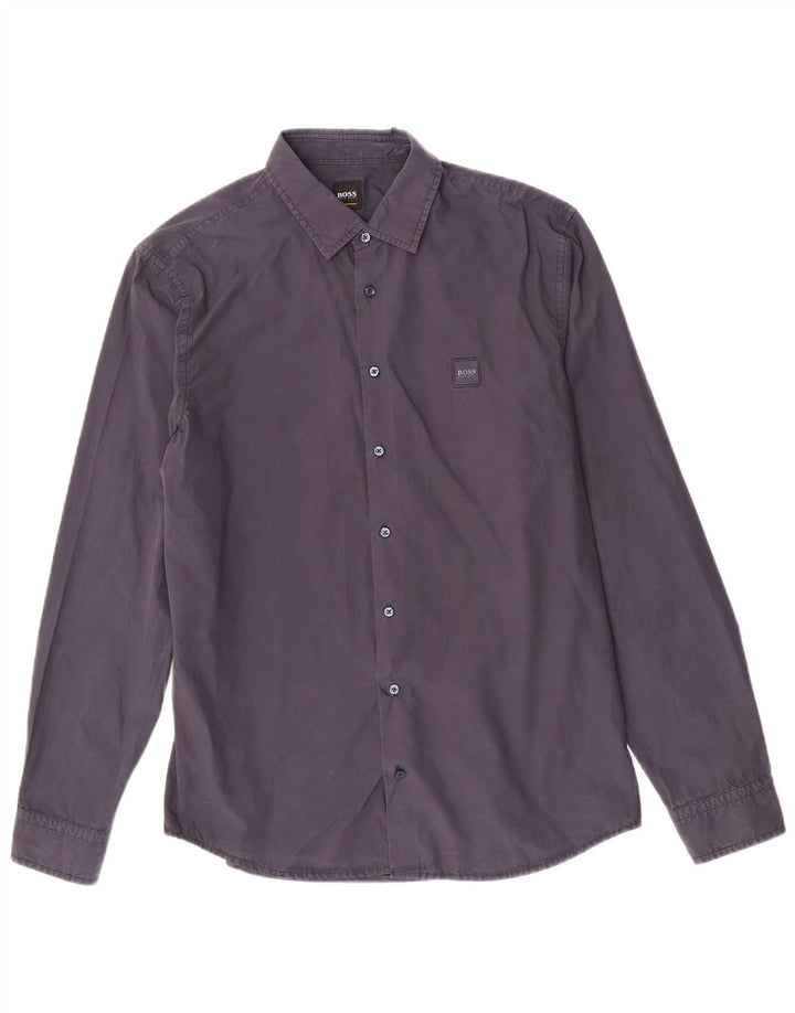 Camicia slim fit da uomo Hugo Boss grande blu navy