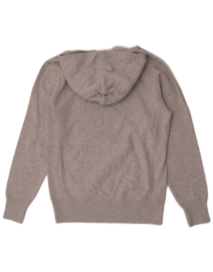 CHAMPION Maglia con cappuccio da uomo a trama inversa, piccola, in cotone chiazzato grigio