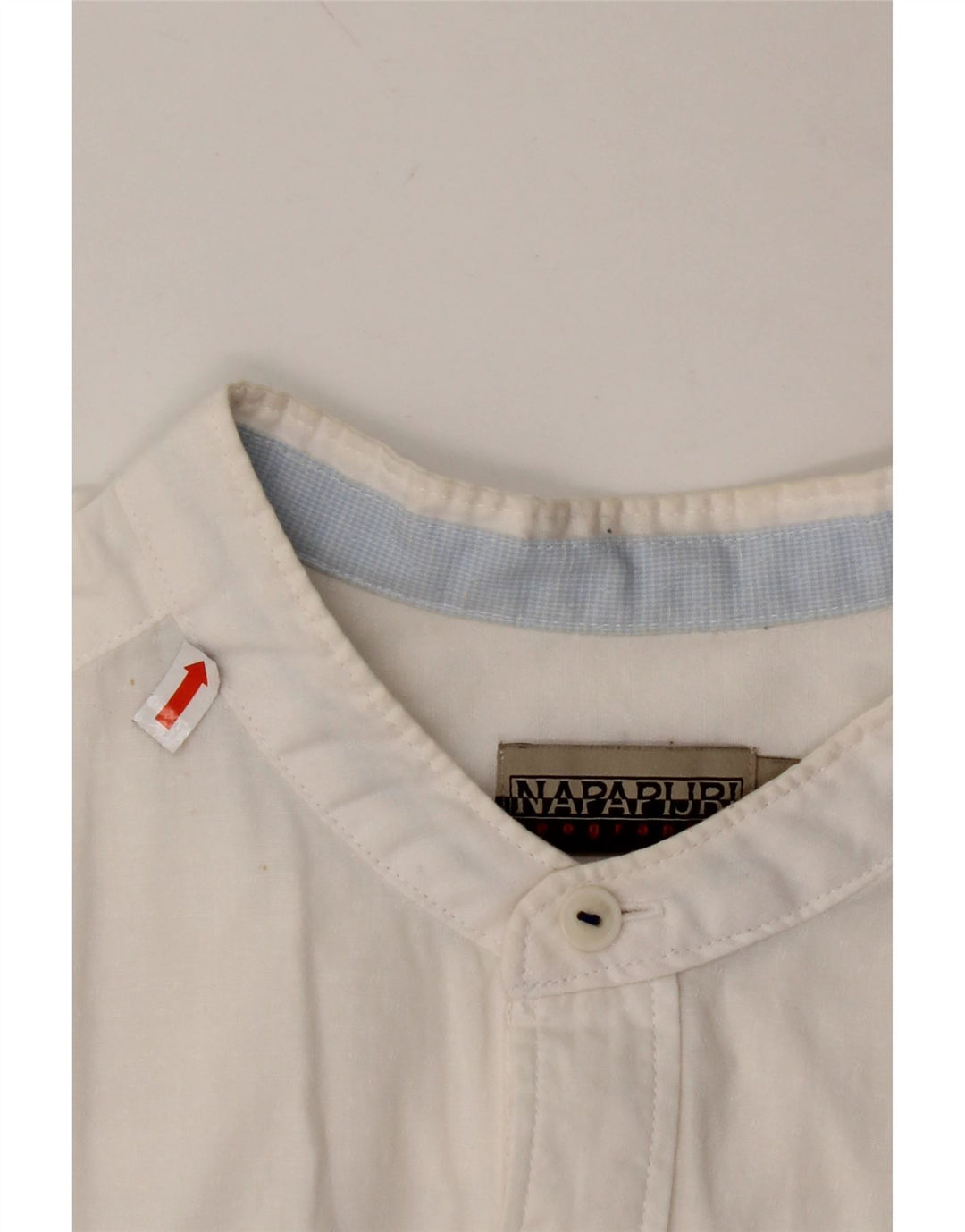 Camicia NAPAPIJRI da uomo con vestibilità regolare geografica, cotone bianco medio