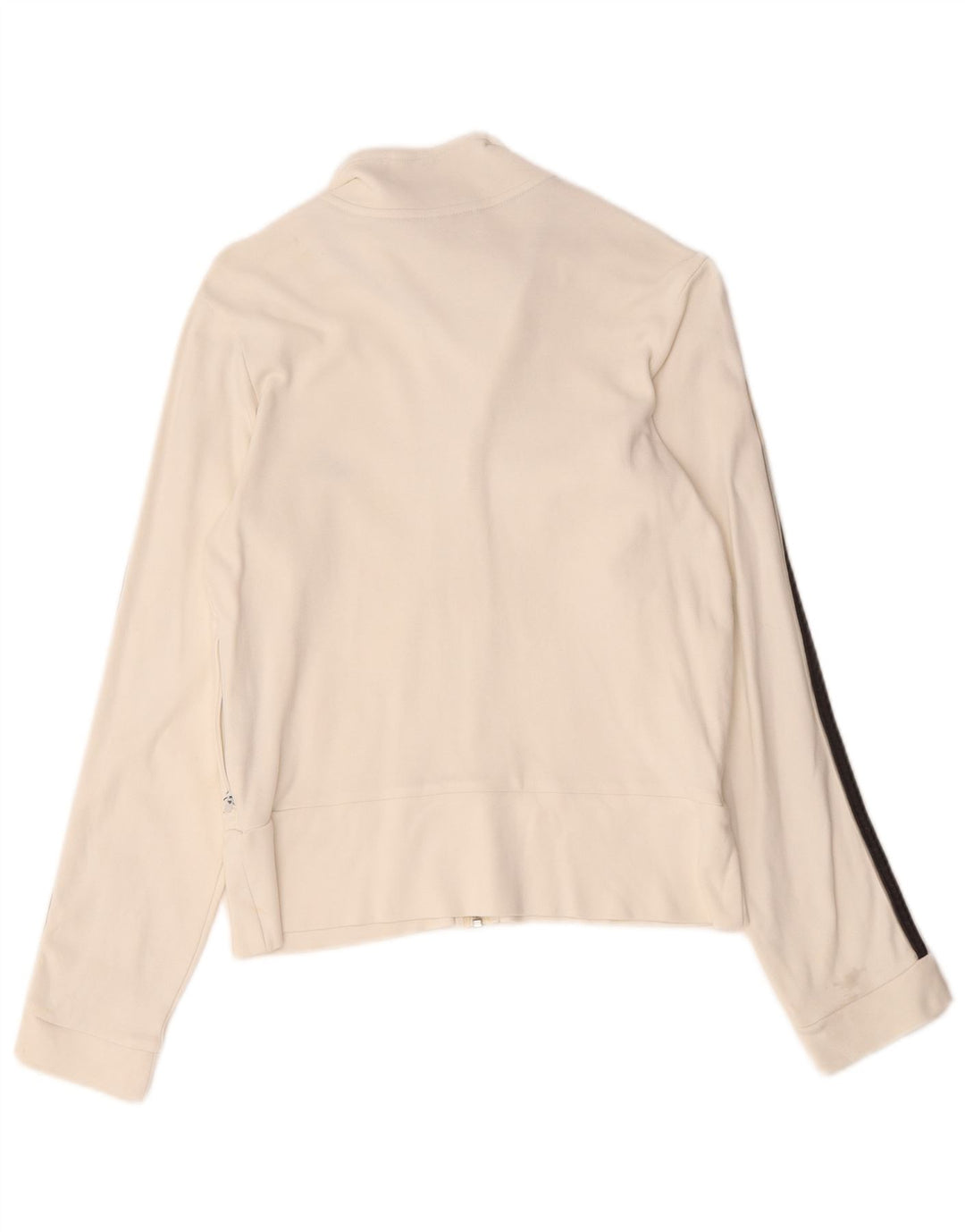 Giacca da tuta da donna Adidas UK 12 cotone bianco medio