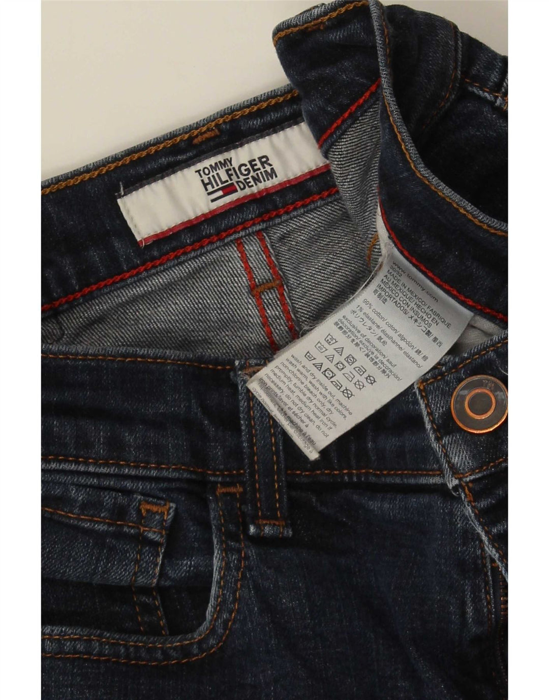 Jeans slim da uomo Tommy Hilfiger W30 L32 cotone blu
