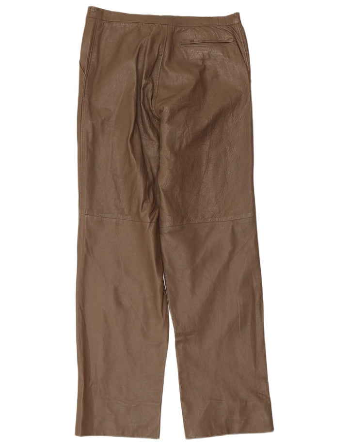 Pantaloni in pelle vintage da donna W32 L30 Marrone