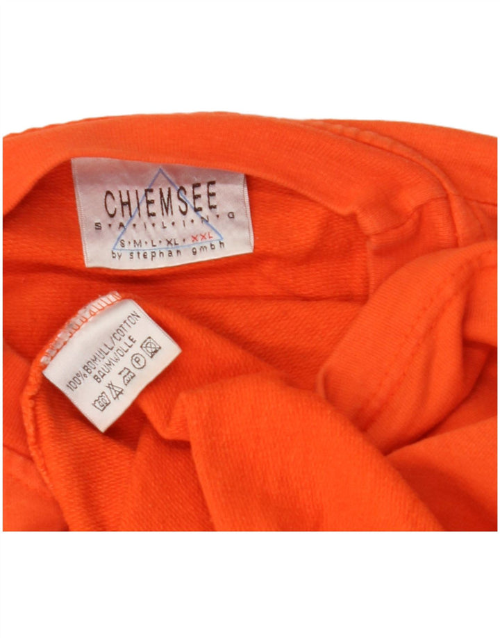 Chiemsee Maglietta grafica da uomo a maniche lunghe 2XL Cotone arancione