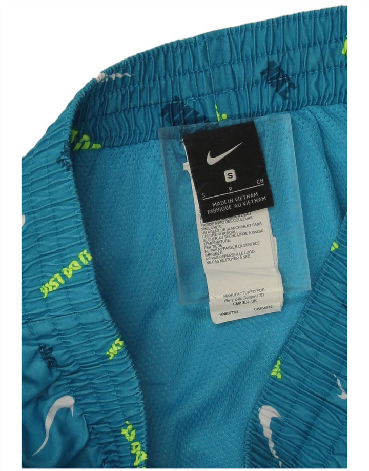 Pantaloncini sportivi grafici Nike da uomo piccoli in poliestere blu