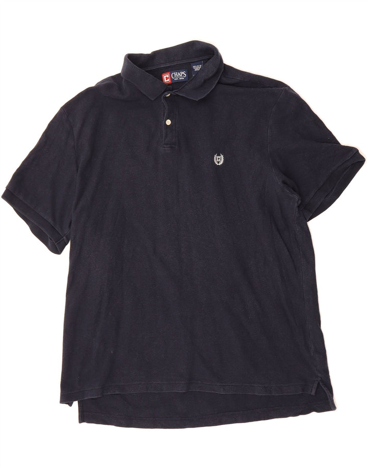 CHAPS Mens Polo Shirt 2XL Navy Blue Cotton Vintage Chaps and Second-Hand Chaps from Messina Hembry 