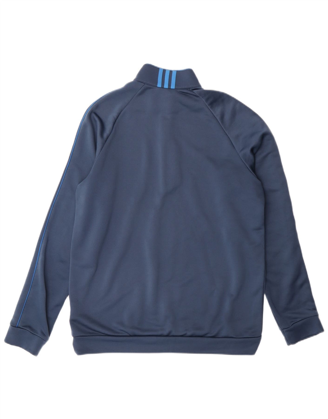 Adidas Uomo Climalite Zip Neck Pullover Tuta Top Blu Medio Poliestere
