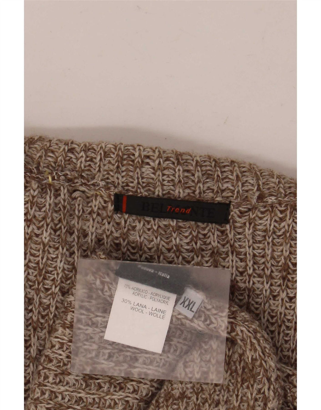 Maglione cardigan da uomo Belmonte 2XL Acrilico screziato marrone