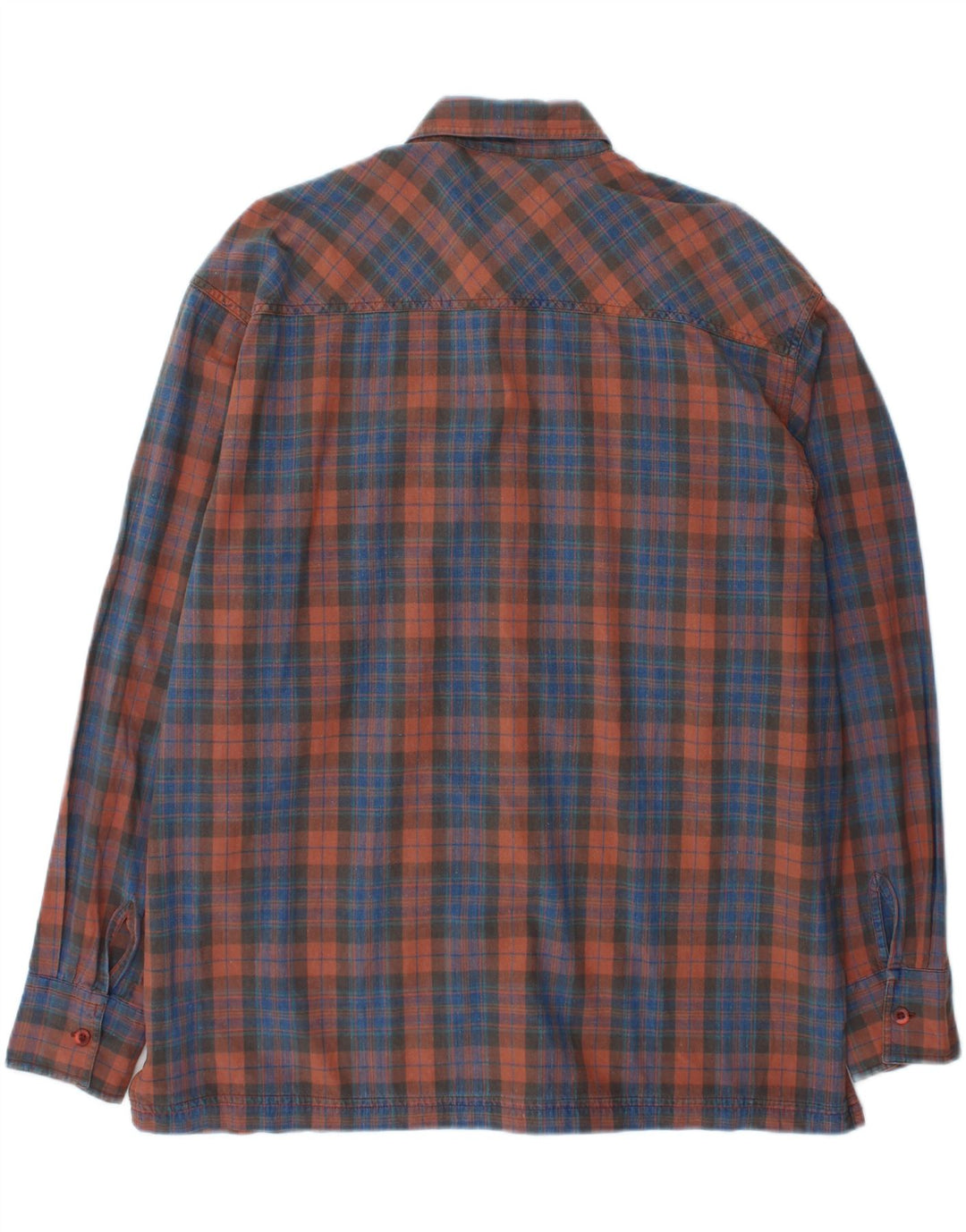 VINTAGE Mens Shirt XL Multicoloured Check Cotton Vintage Vintage and Second-Hand Vintage from Messina Hembry 