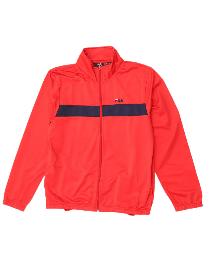 Giacca da ginnastica da uomo Fila color block rosso medio