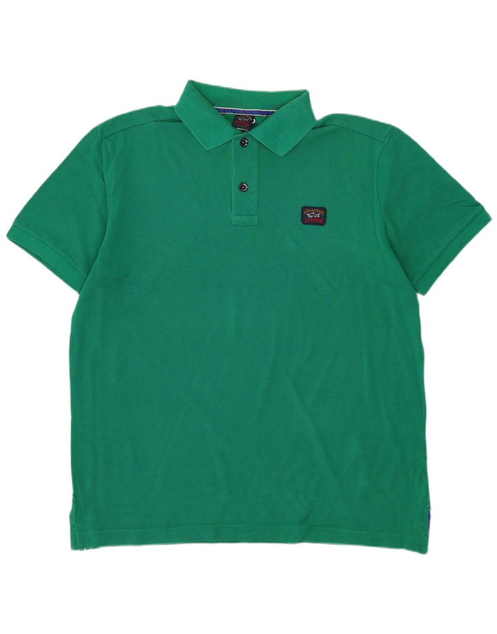Polo da uomo Paul & Shark grande in cotone verde