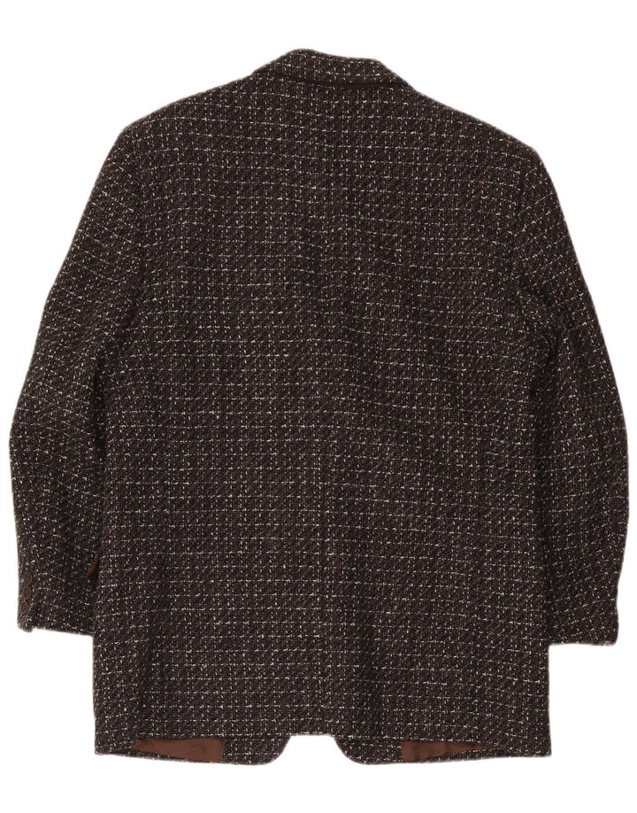 Giacca blazer a 2 bottoni da donna Belmar IT 52 XL Lana vergine screziata marrone