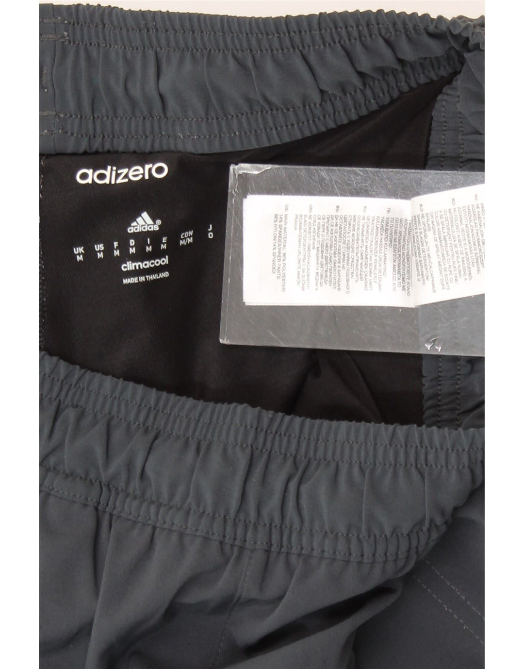 Pantaloncini sportivi Adidas Climacool da uomo in poliestere grigio medio