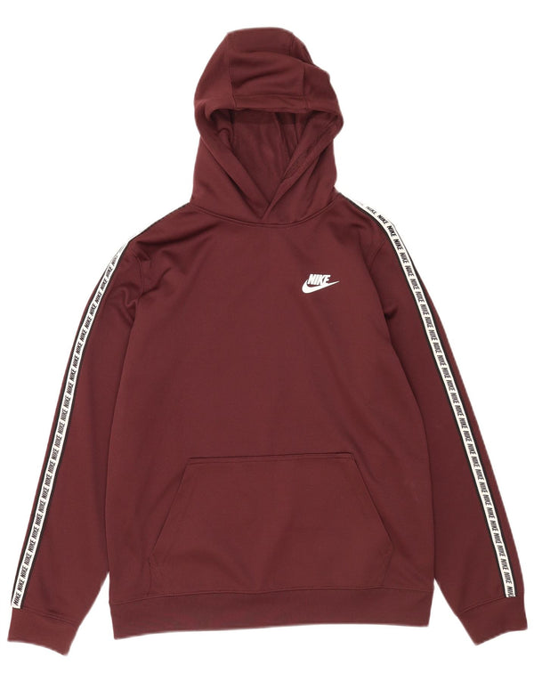 Felpa con cappuccio grafica Nike da ragazzo, 12-13 anni, grande, in poliestere bordeaux