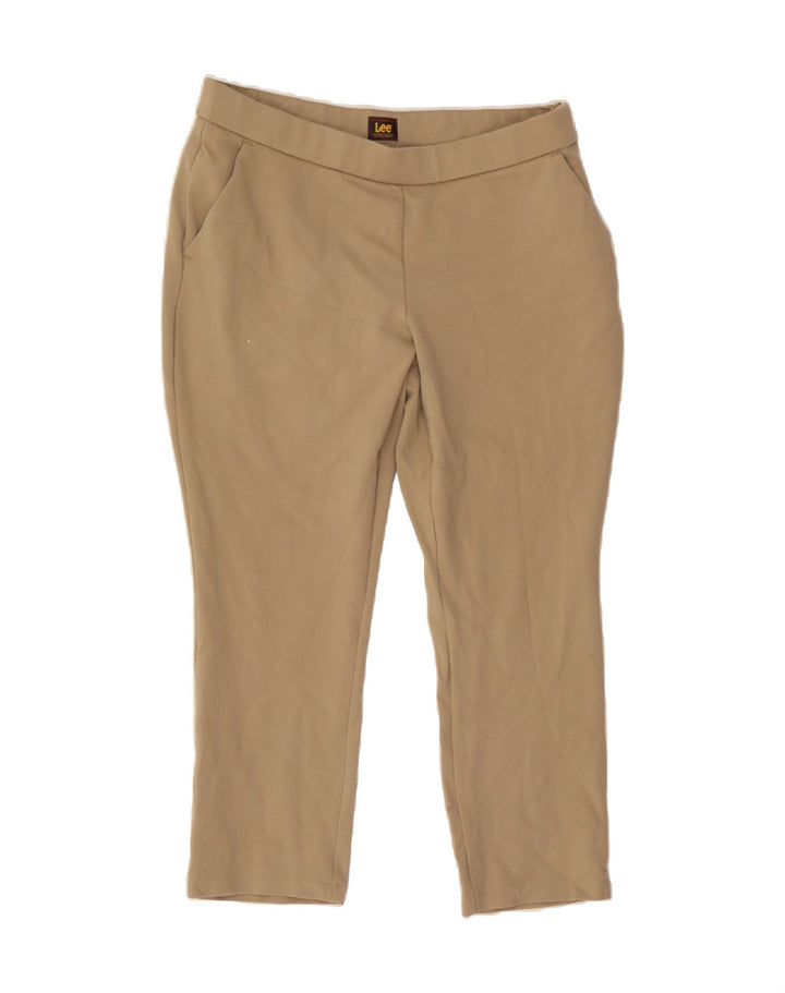LEE Womens Slim Chino Trousers US 8 Medium W30 L23 Beige Rayon Vintage Lee and Second-Hand Lee from Messina Hembry 
