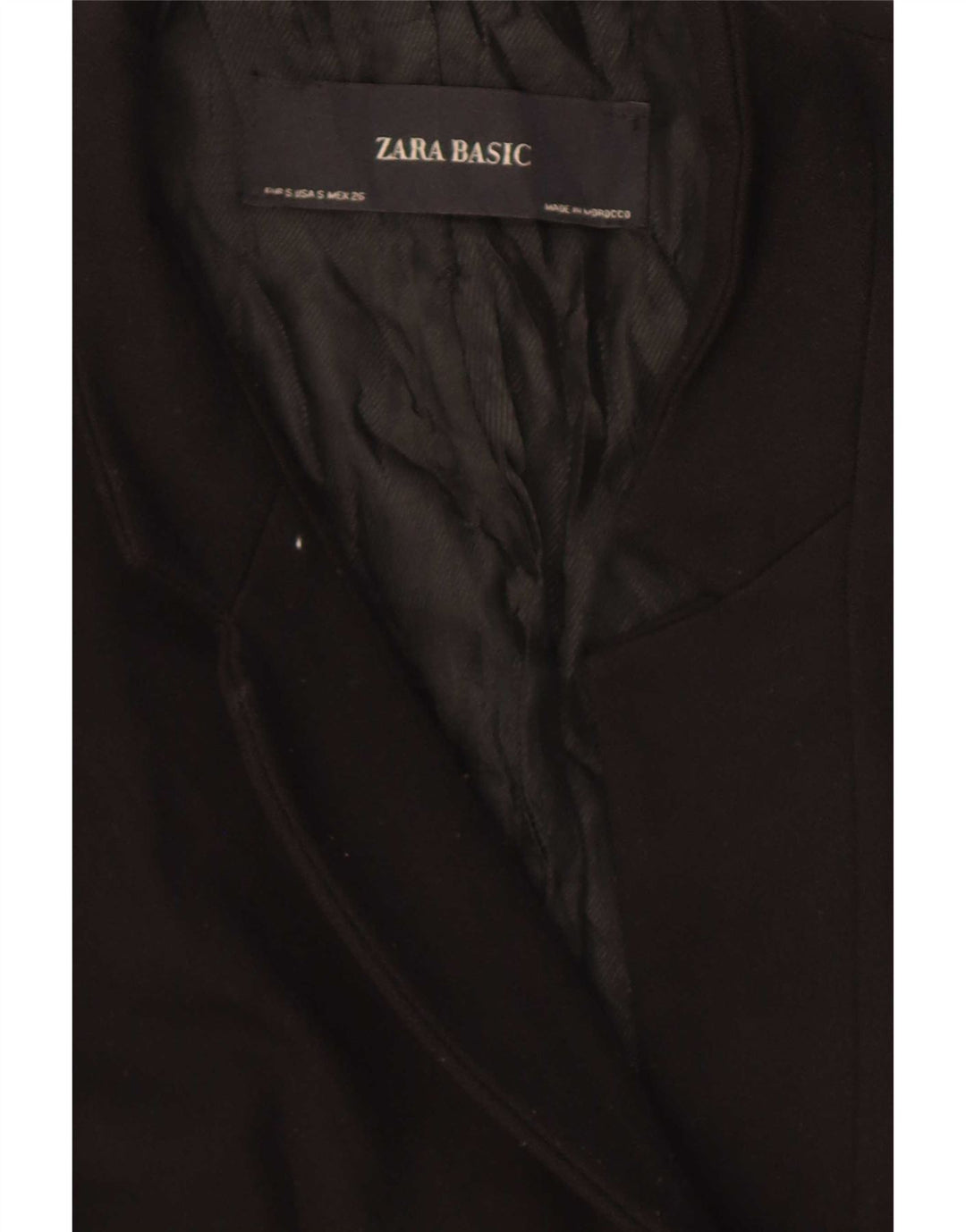 Giacca blazer lunga da donna Zara UK 10 piccola nera
