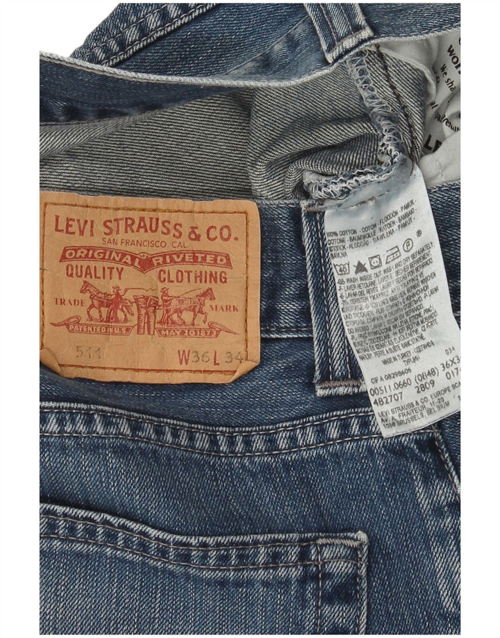 Jeans Levi's 511 Slim da donna W36 L27 in cotone blu
