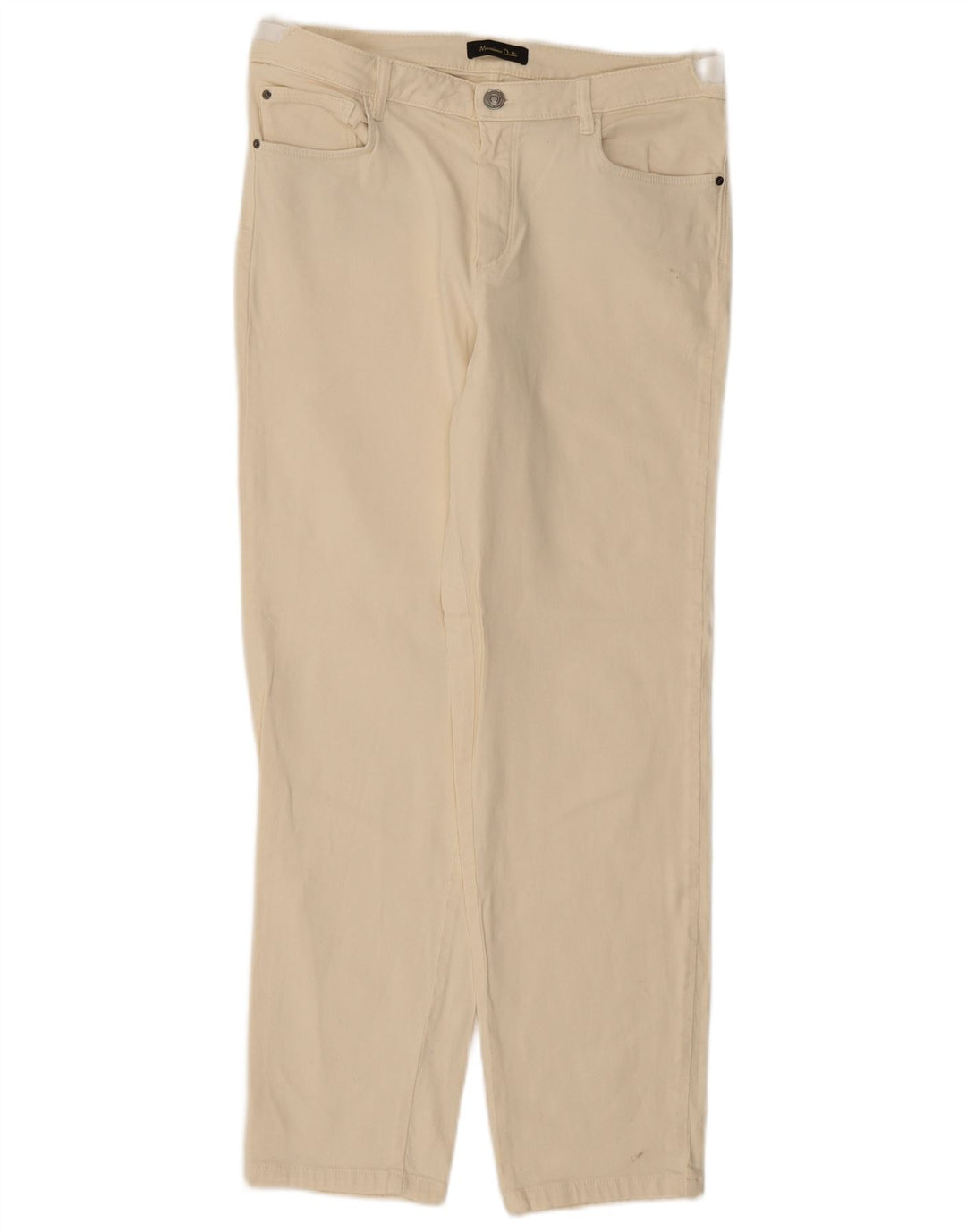 Jeans dritti da donna Massimo Dutti EU 42 Large W32 L28 Beige