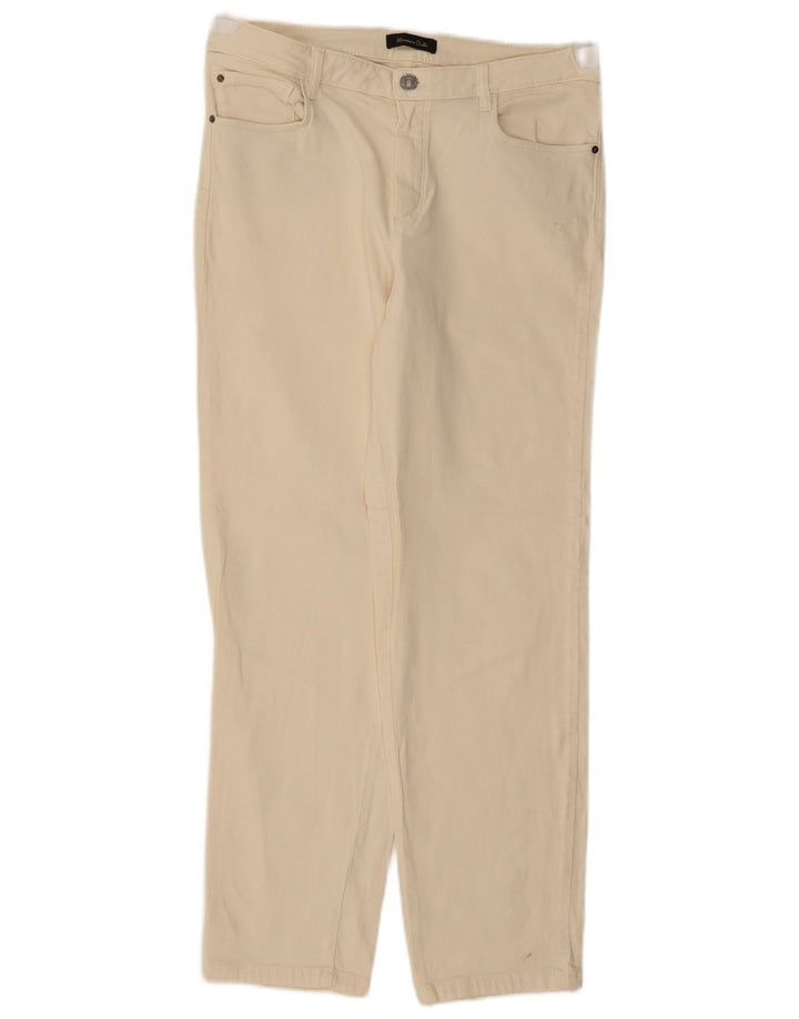 Jeans dritti da donna Massimo Dutti EU 42 Large W32 L28 Beige