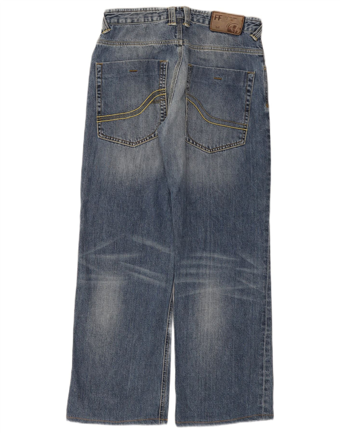 Jeans da uomo a gamba larga Fat Face W30 L29 cotone blu
